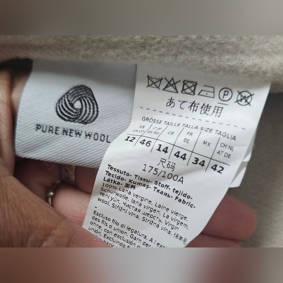 MAX MARA NEW WOOL COAT WRAP SZ 12 US - Picture 6 of 9